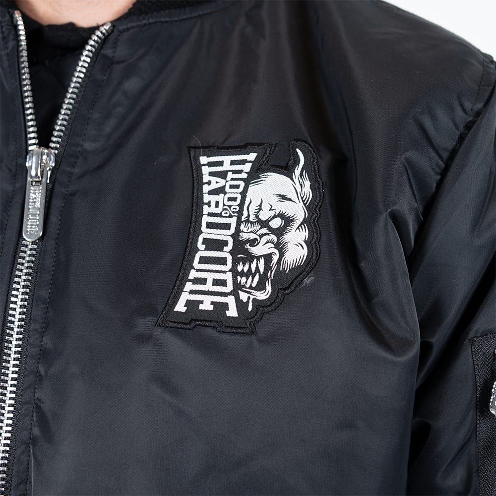 100% Hardcore Bomberjacke Vertical Black – Bild 4