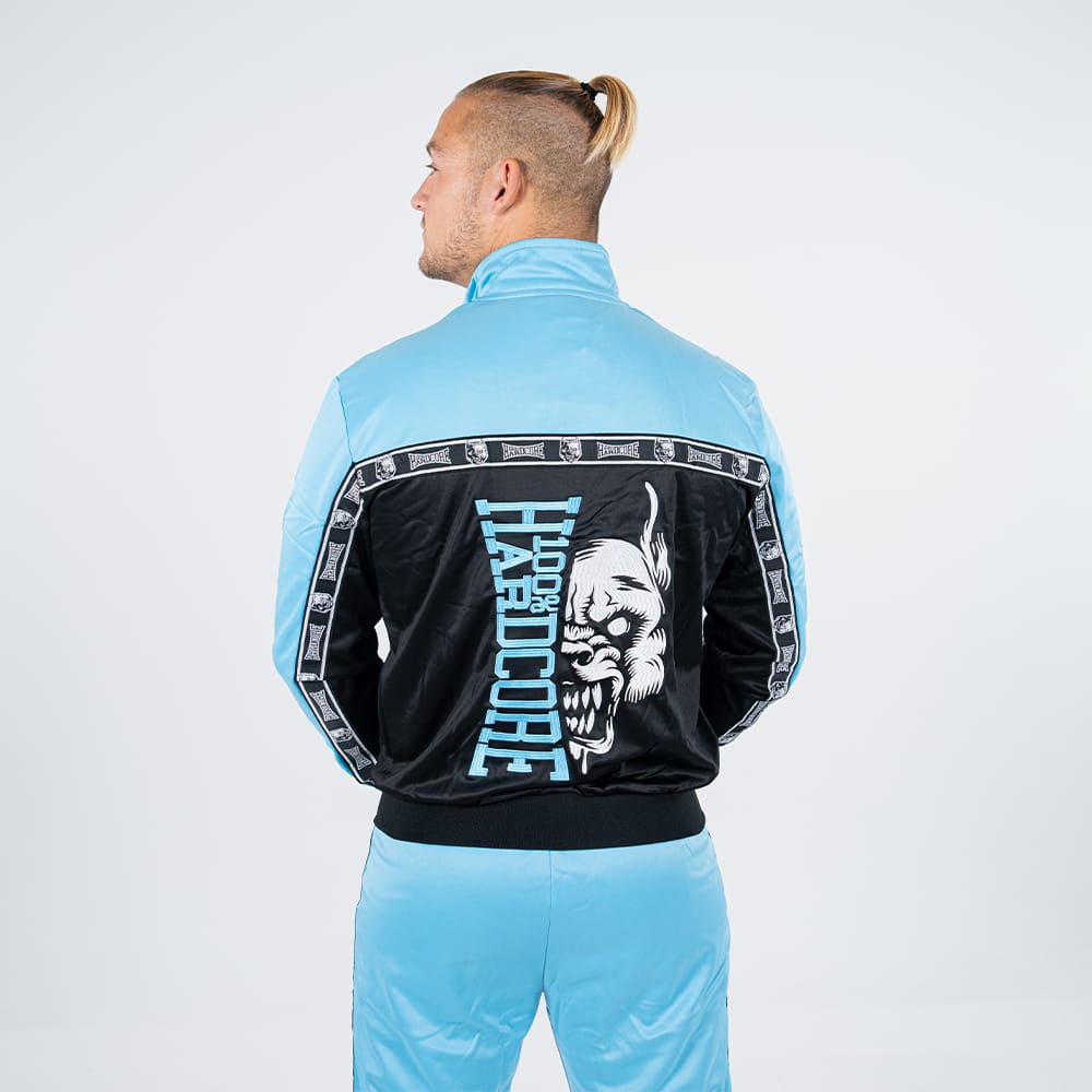 100% Hardcore Trainingsjacke Essential blue – Bild 2