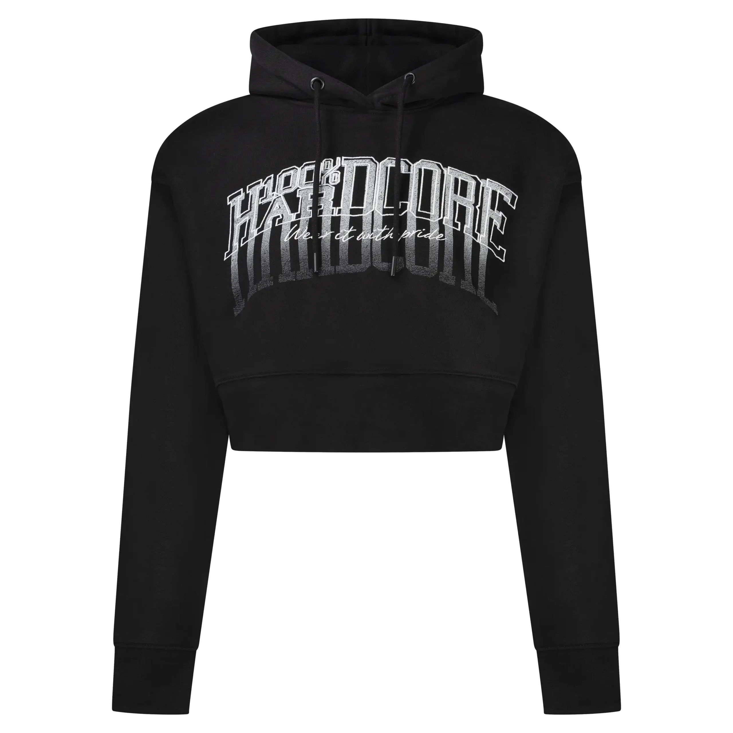 100% Hardcore Cropped Sweat à capuche Faded