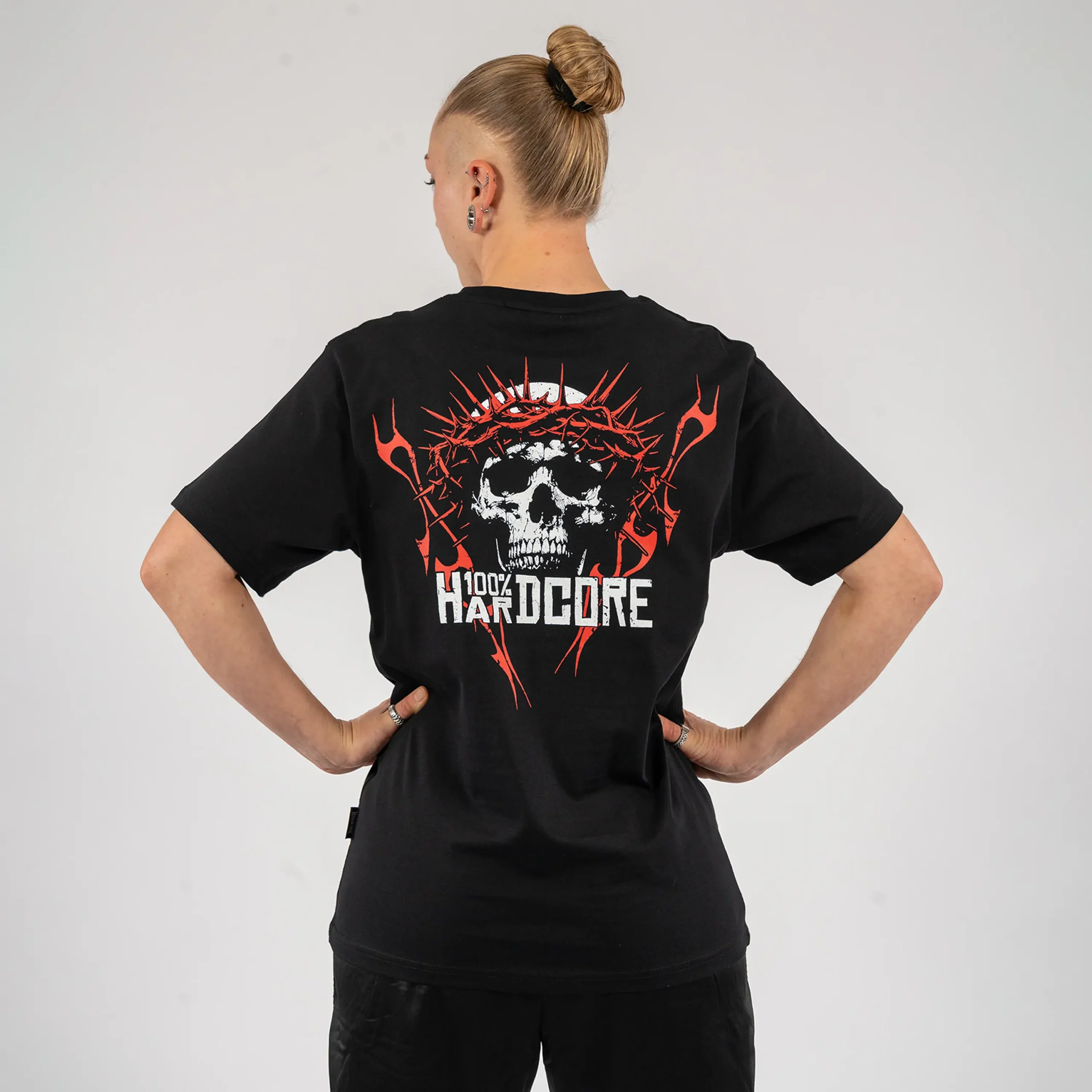 T-shirt 100 % hardcore Blood Crown – Image 3