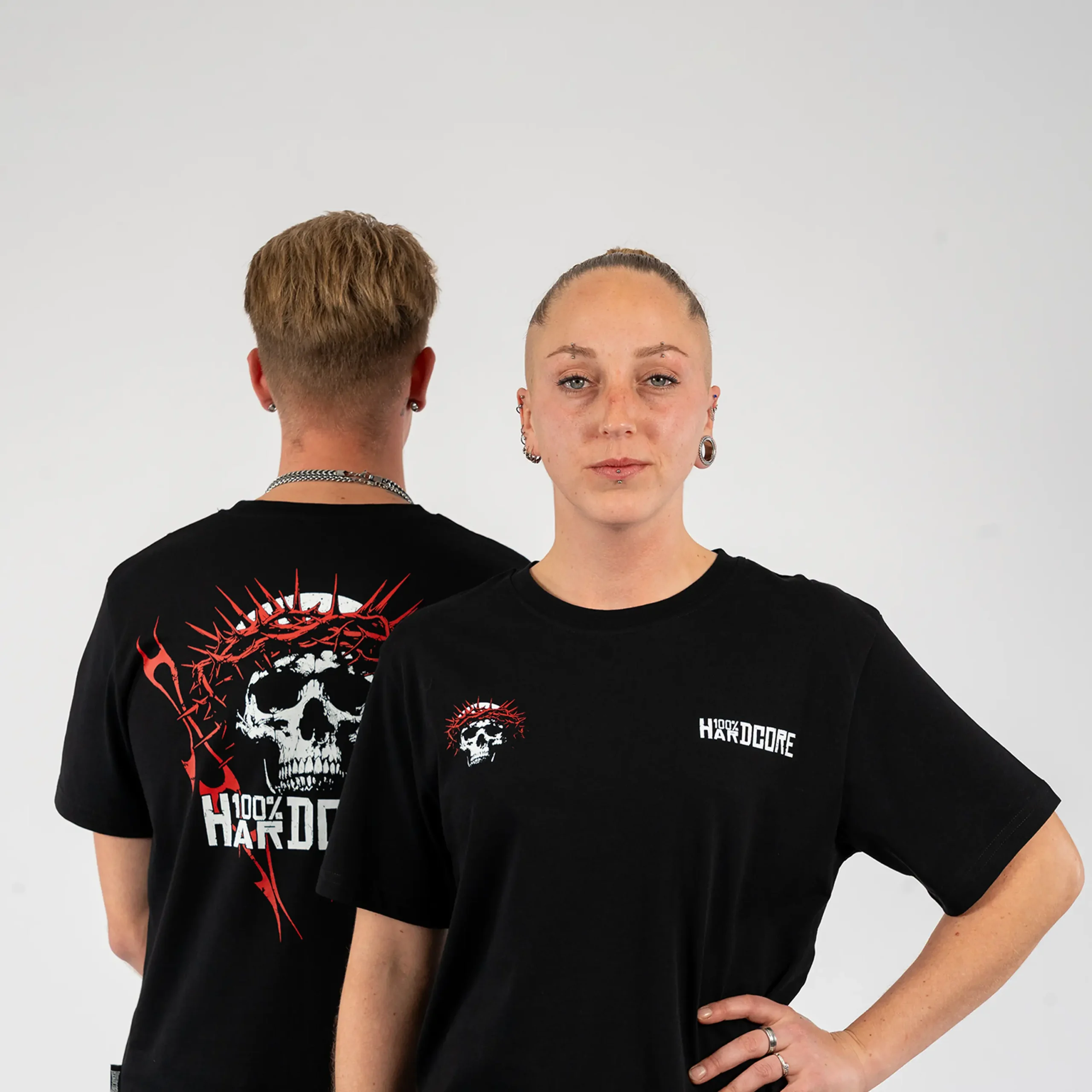 T-shirt 100 % hardcore Blood Crown – Image 5