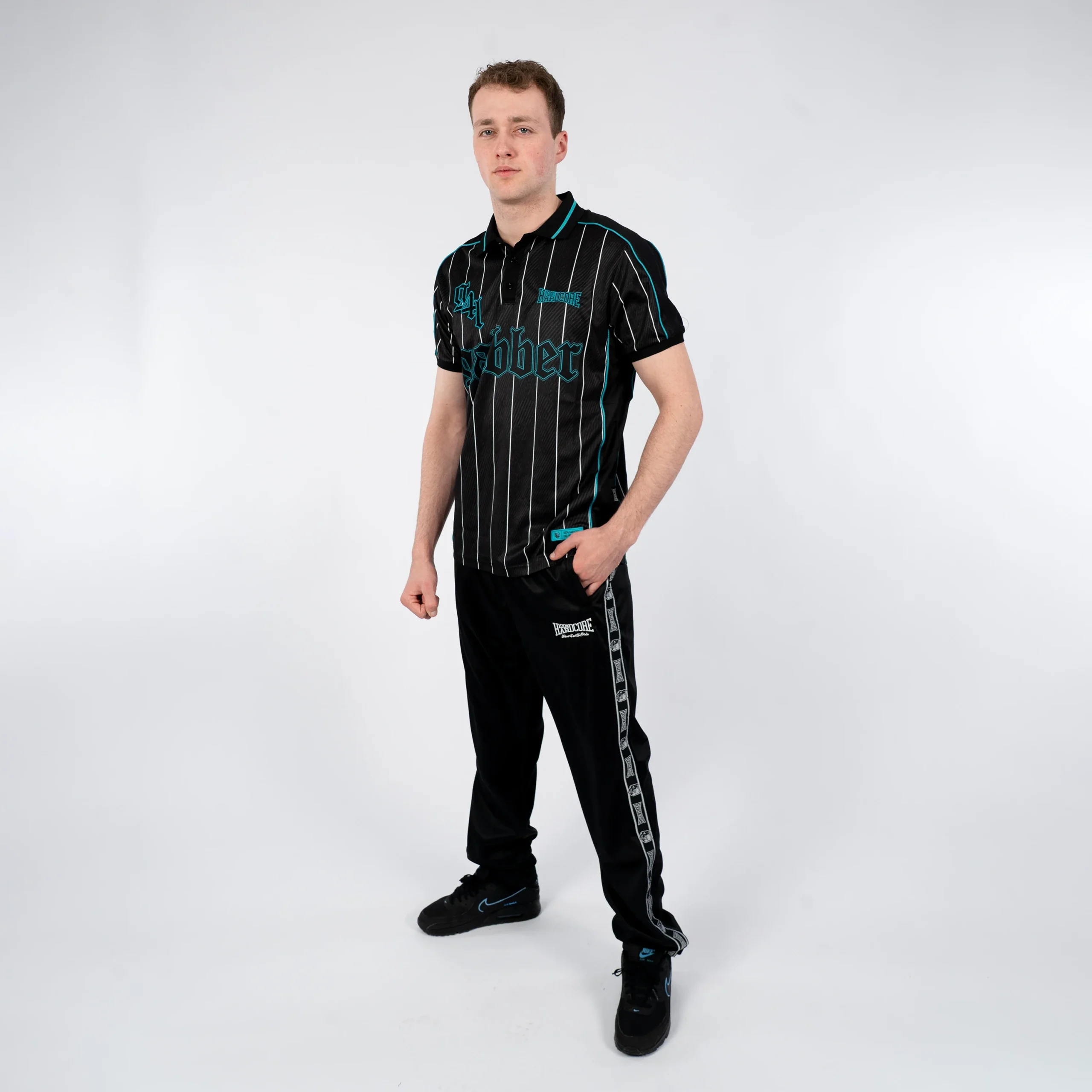 100% Hardcore Soccer Shirt Gabber Turqoise – Bild 6