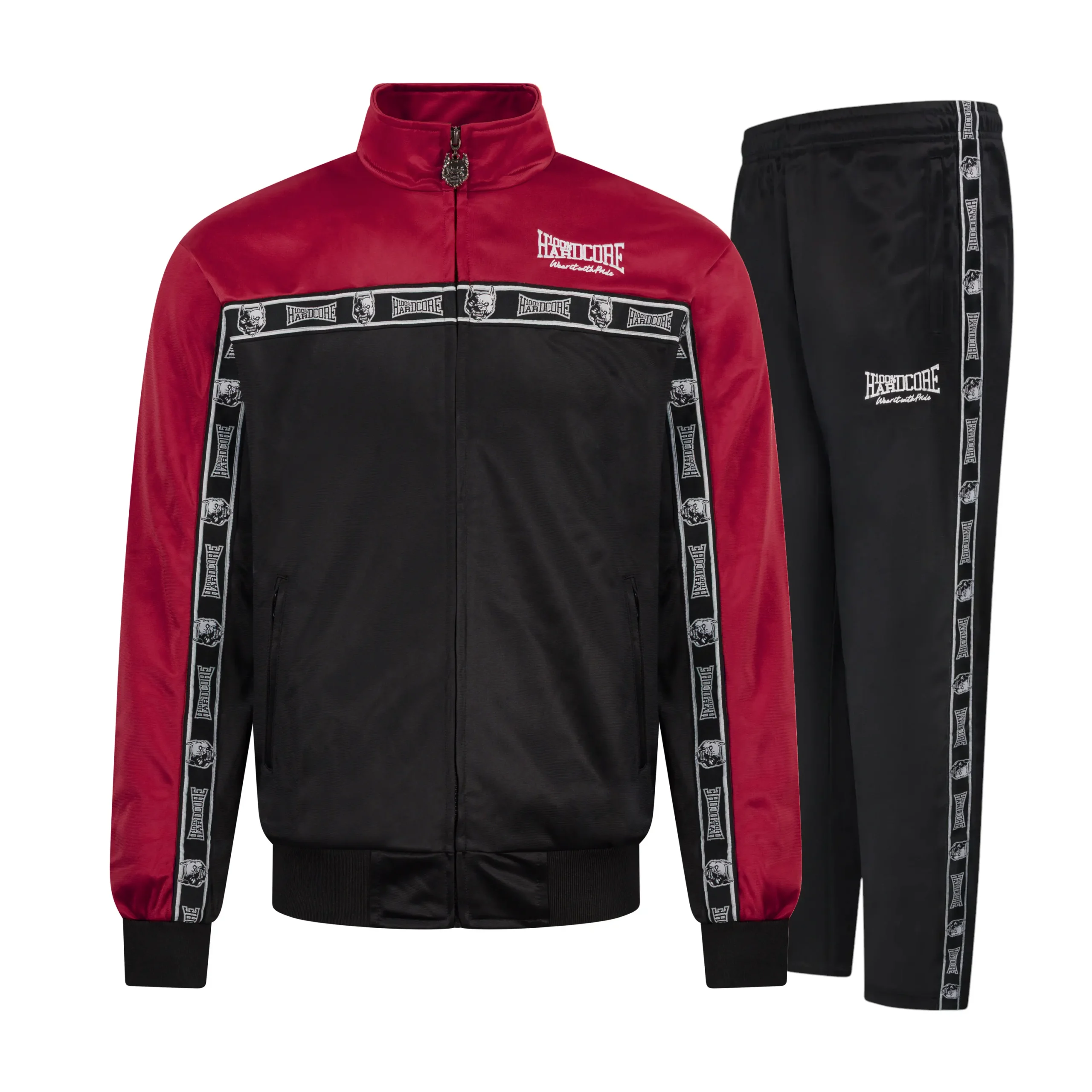 100% Hardcore Trainingsanzug komplett Essential red/black