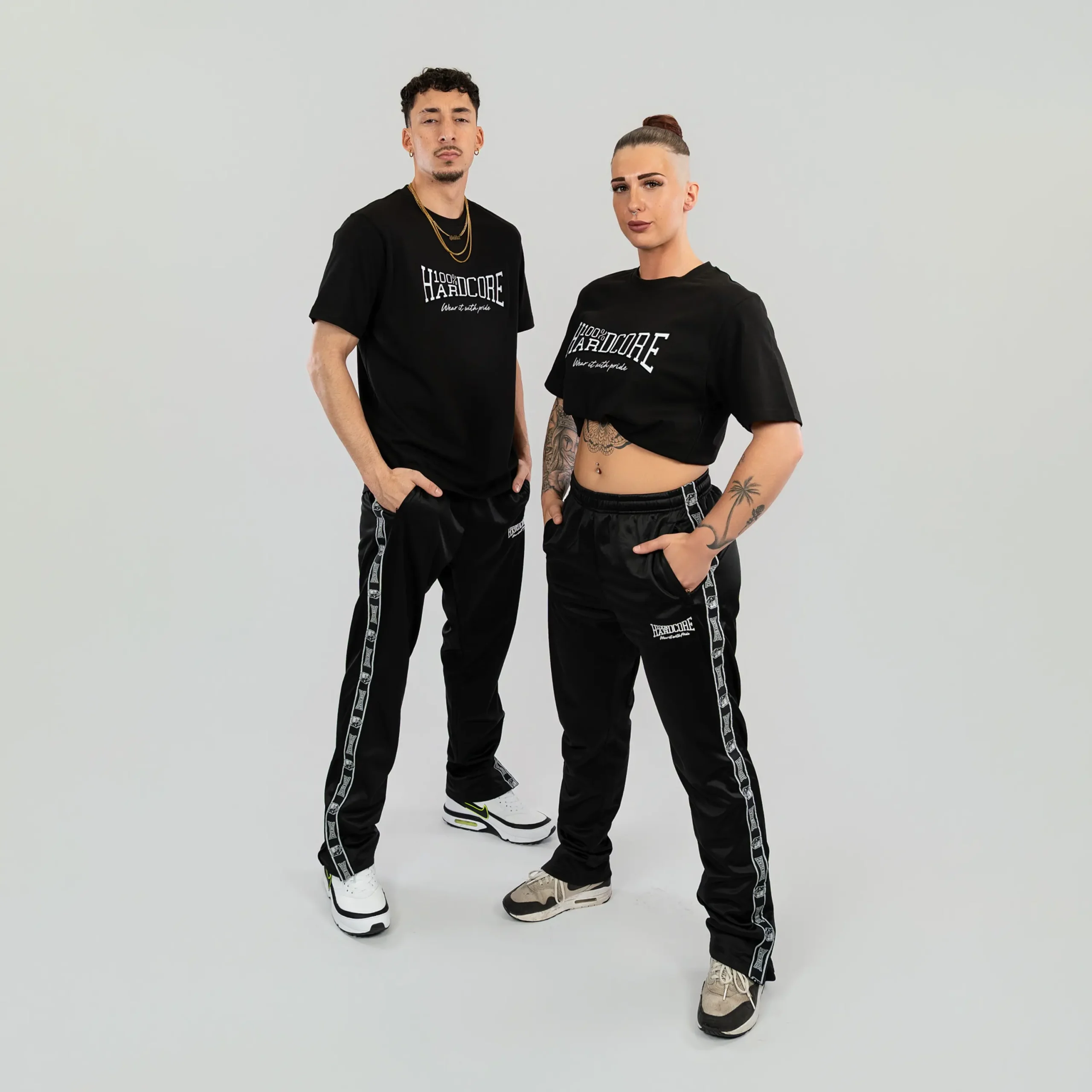 100% Hardcore Shirt, Embossed Black – Image 3