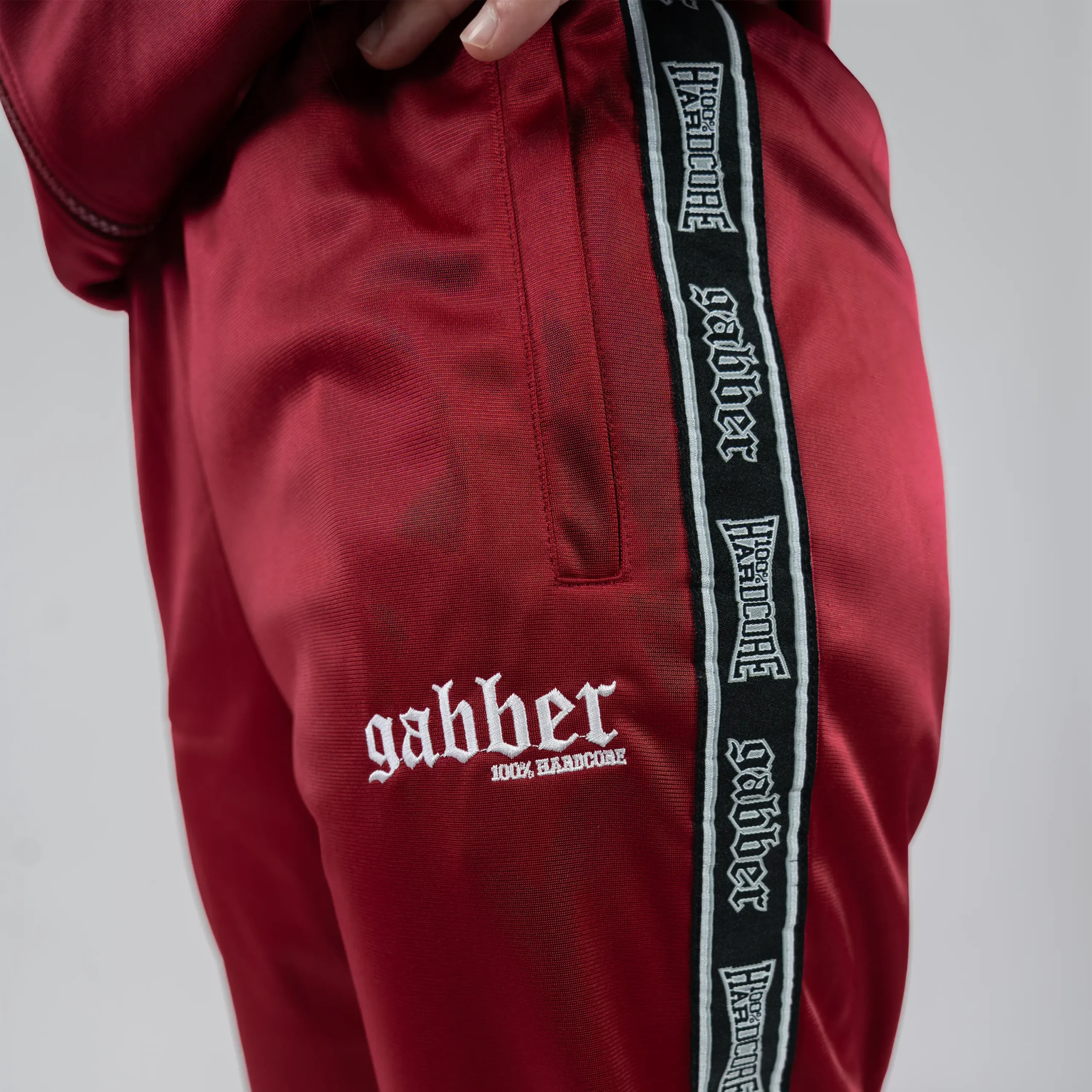 Pantalon de sport 100 % Hardcore Gabber Burgundy – Photo 6