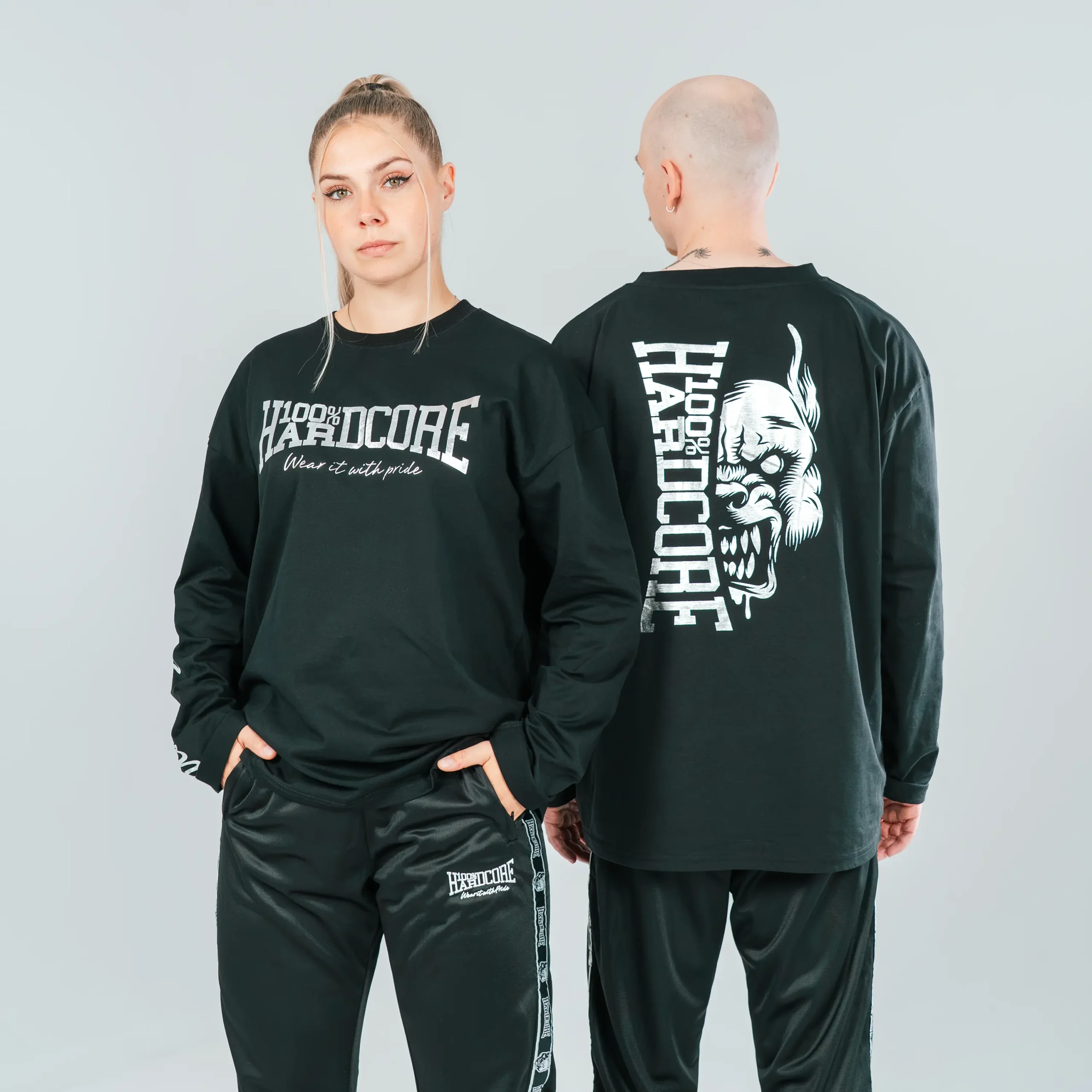 100% Hardcore Longsleeve Silver – Bild 3