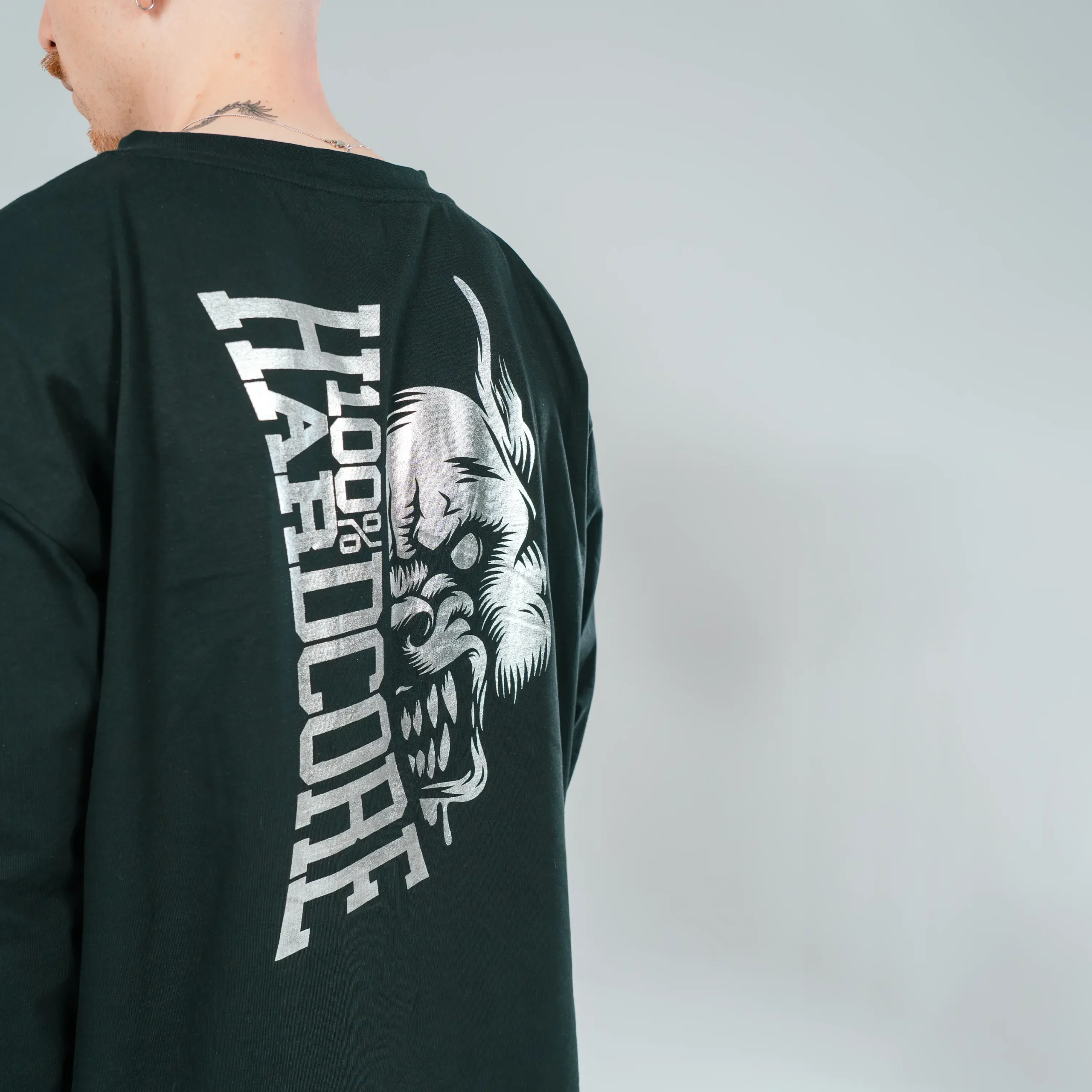 100% Hardcore Longsleeve Silver – Bild 4