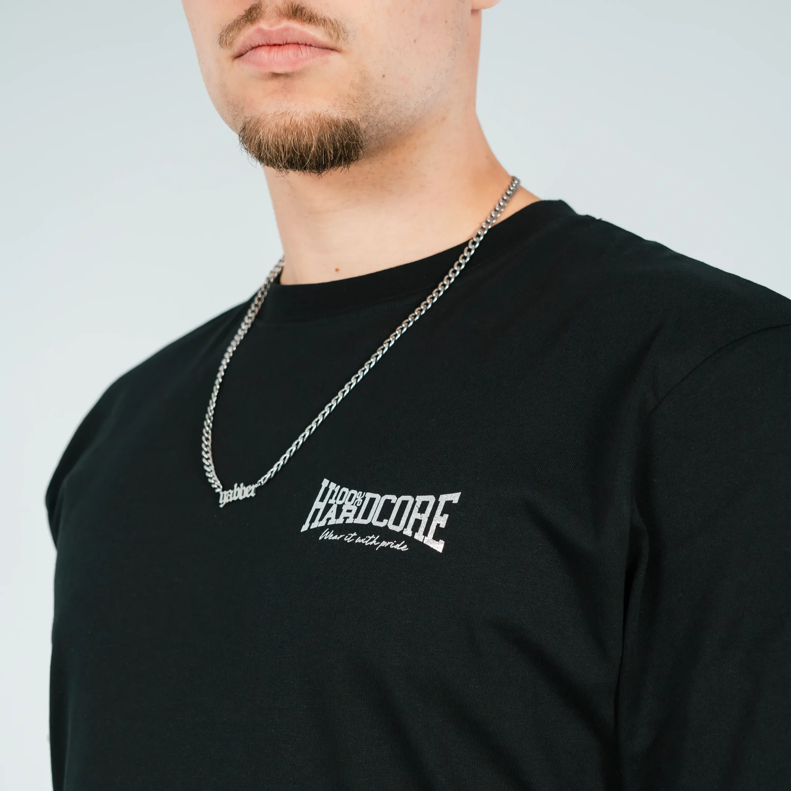 100% Hardcore Shirt Silver – Bild 5